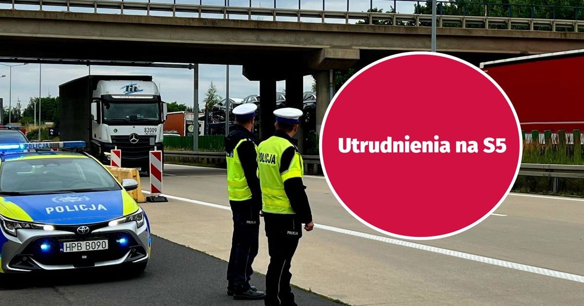 Utrudnienia na S5 pod Wrocławiem. Ciężarówka zablokowała pas